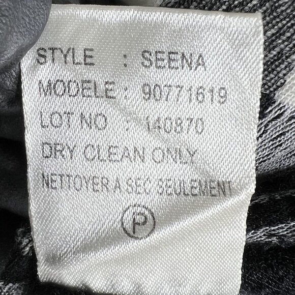 Theory Women 10 Black White Tartan Plaid Button Up Tunic Shirt Virgin Wool Blend - Picture 14 of 15